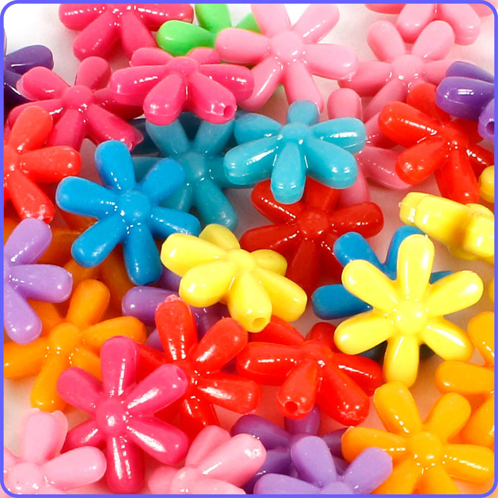 Multicolor Daisy Beads - 75/Pack