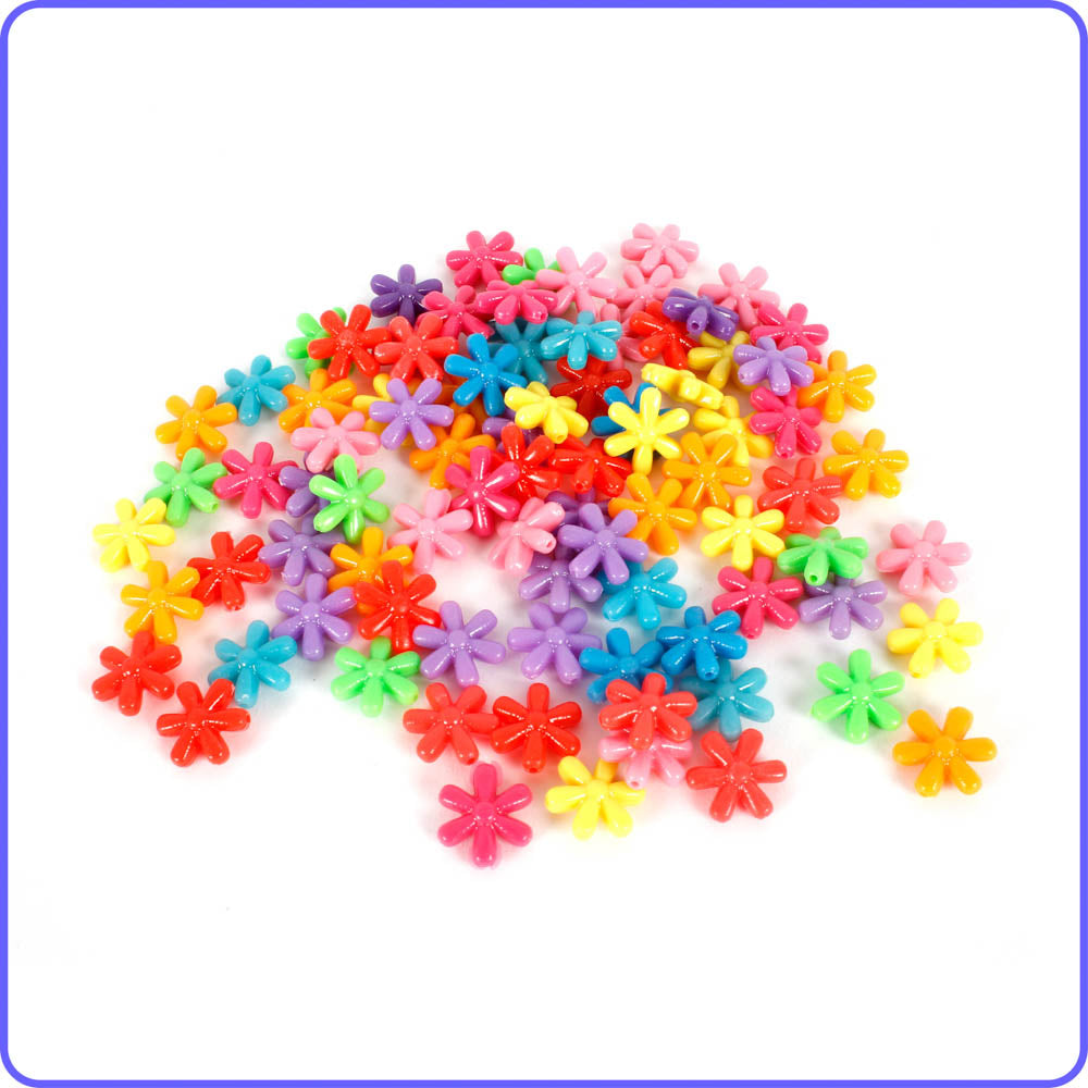 Multicolor Daisy Beads - 75/Pack