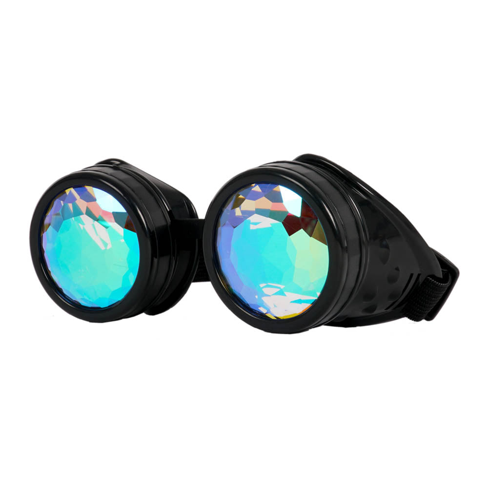 kaleidoscope goggles Steampunk Kaleidoscope Round Goggles - Festival Glasses
