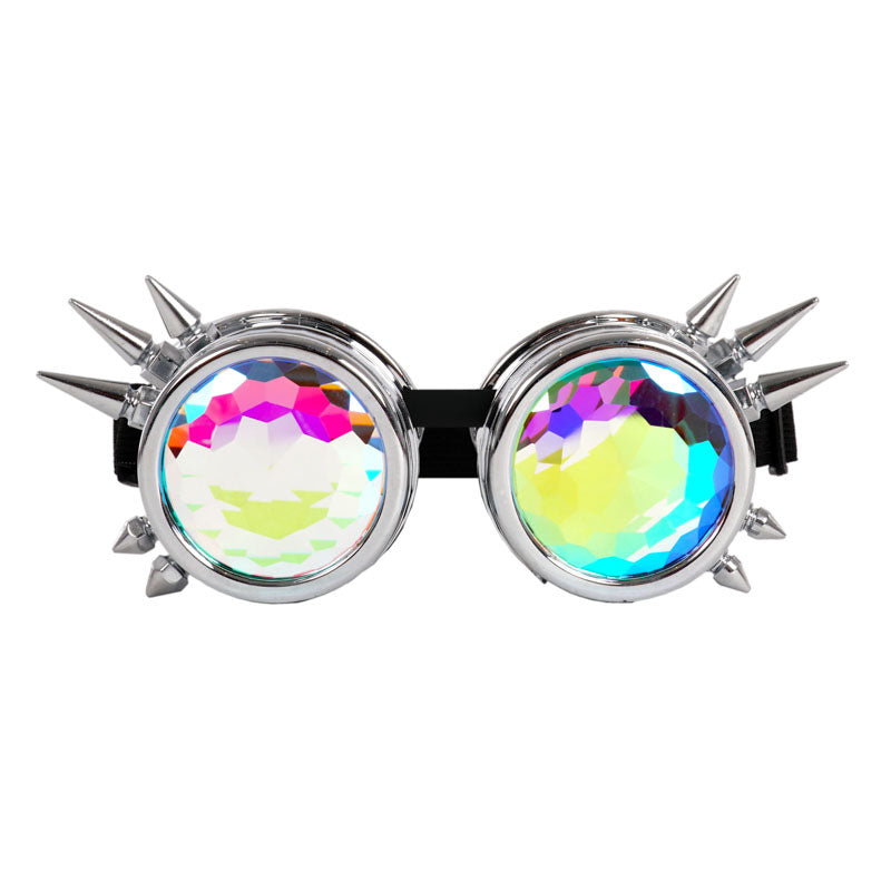 Steampunk Kaleidoscope Round Goggles - Festival Glasses