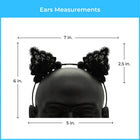 LED Cat Ears - Black Lace/White LED