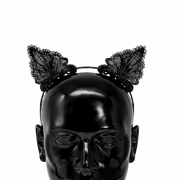 Black Lace LED Cat Ears
