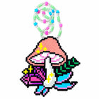 Shambhala Crystal Mushroom - (XL) Perler