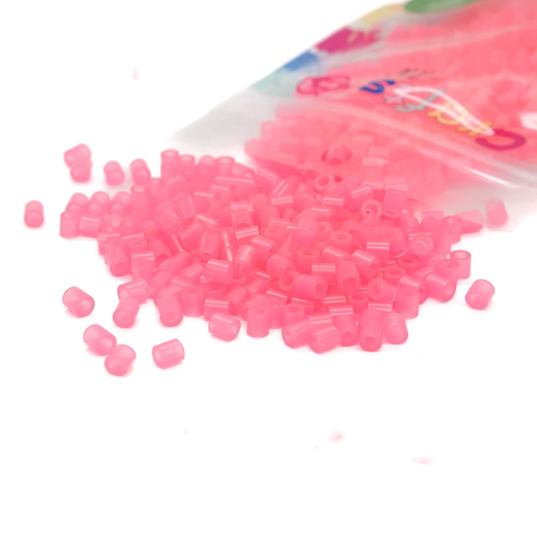 Translucent Neon Pink Fuse Beads - 5mm - 1000/Pack