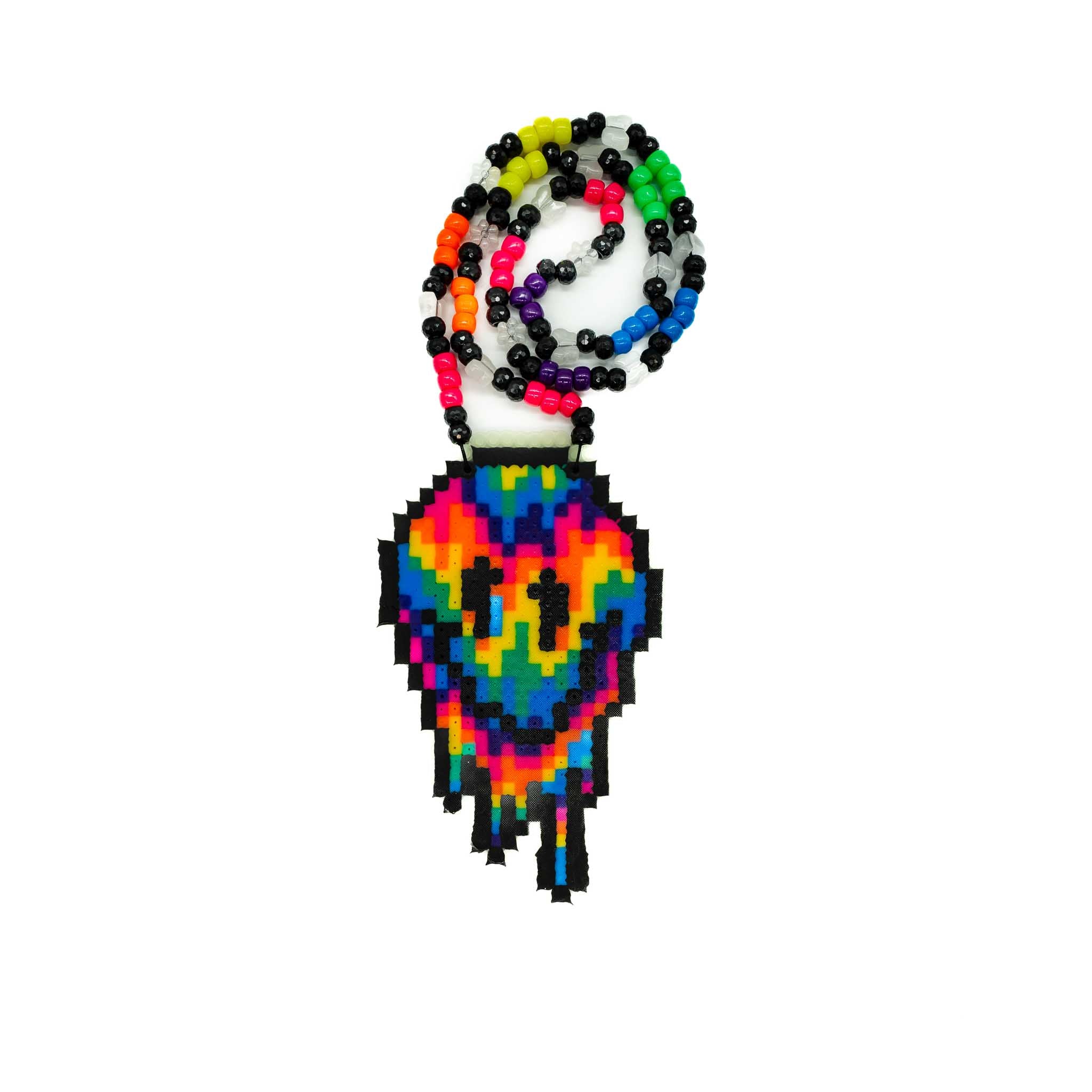 Okeechobee x Kandies World -  Yellow & Multicolor Drippy Smilley - (M) Perler