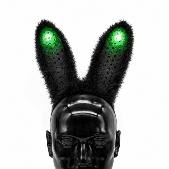 Black Bunny LED Ears