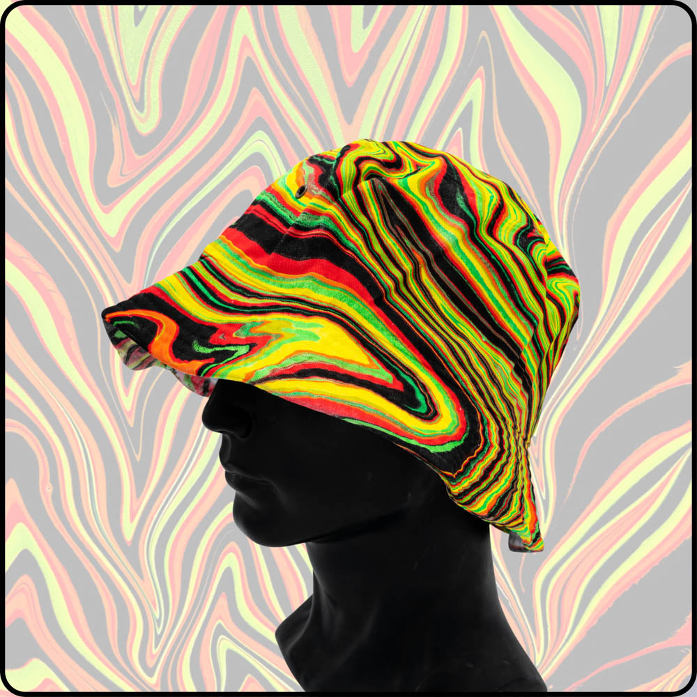Fire Lines RGB Hydro-Dipped Bucket Hat