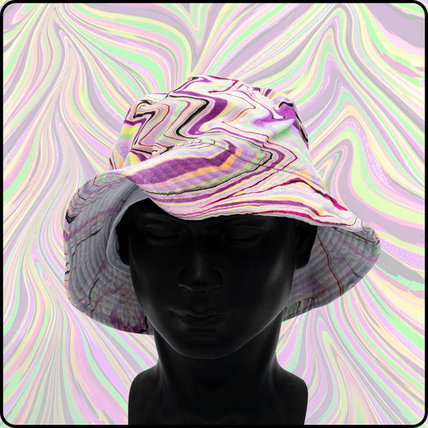 Disco Kitty UV Hydro-Dipped Bucket Hat