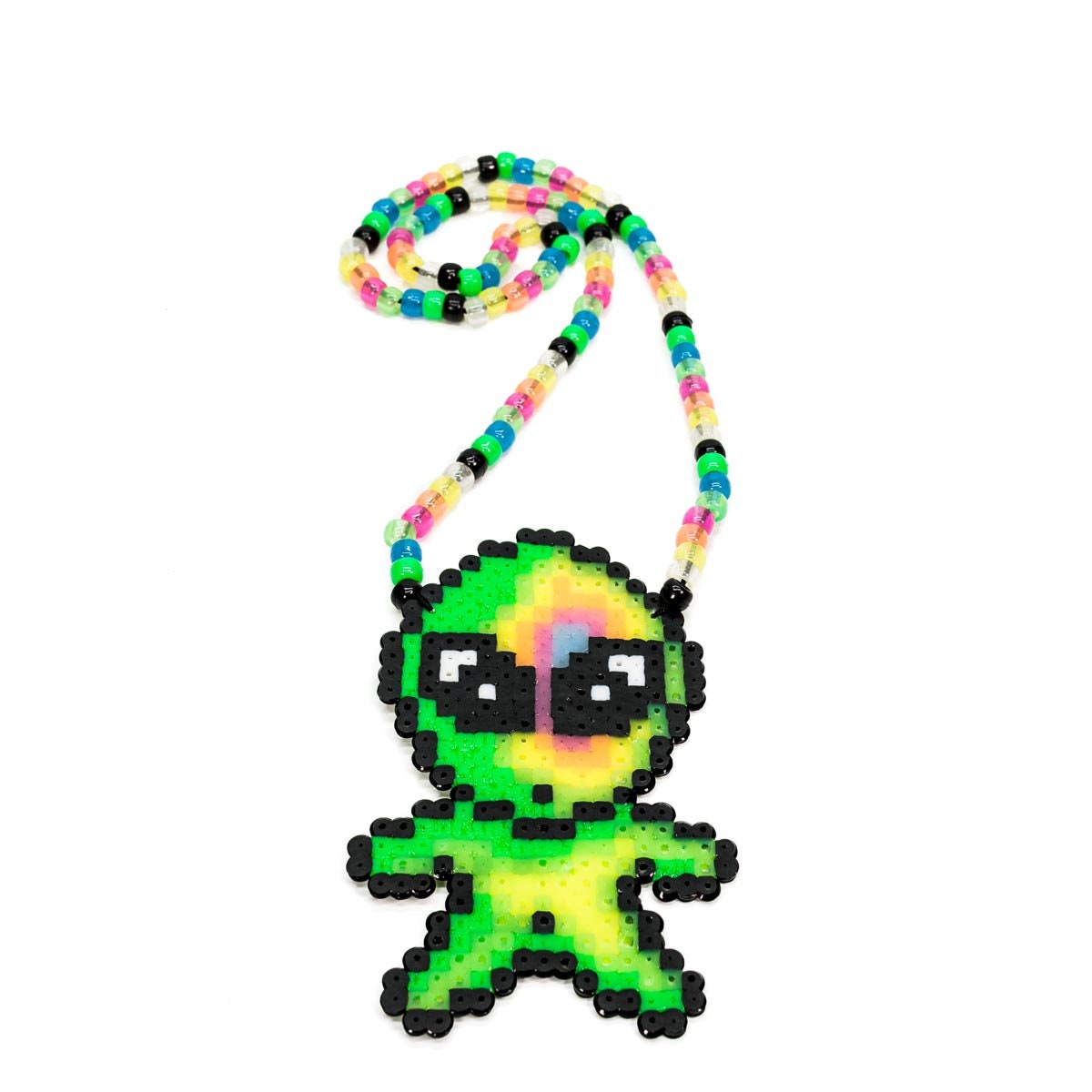 Small Alien Custom Perler Necklace