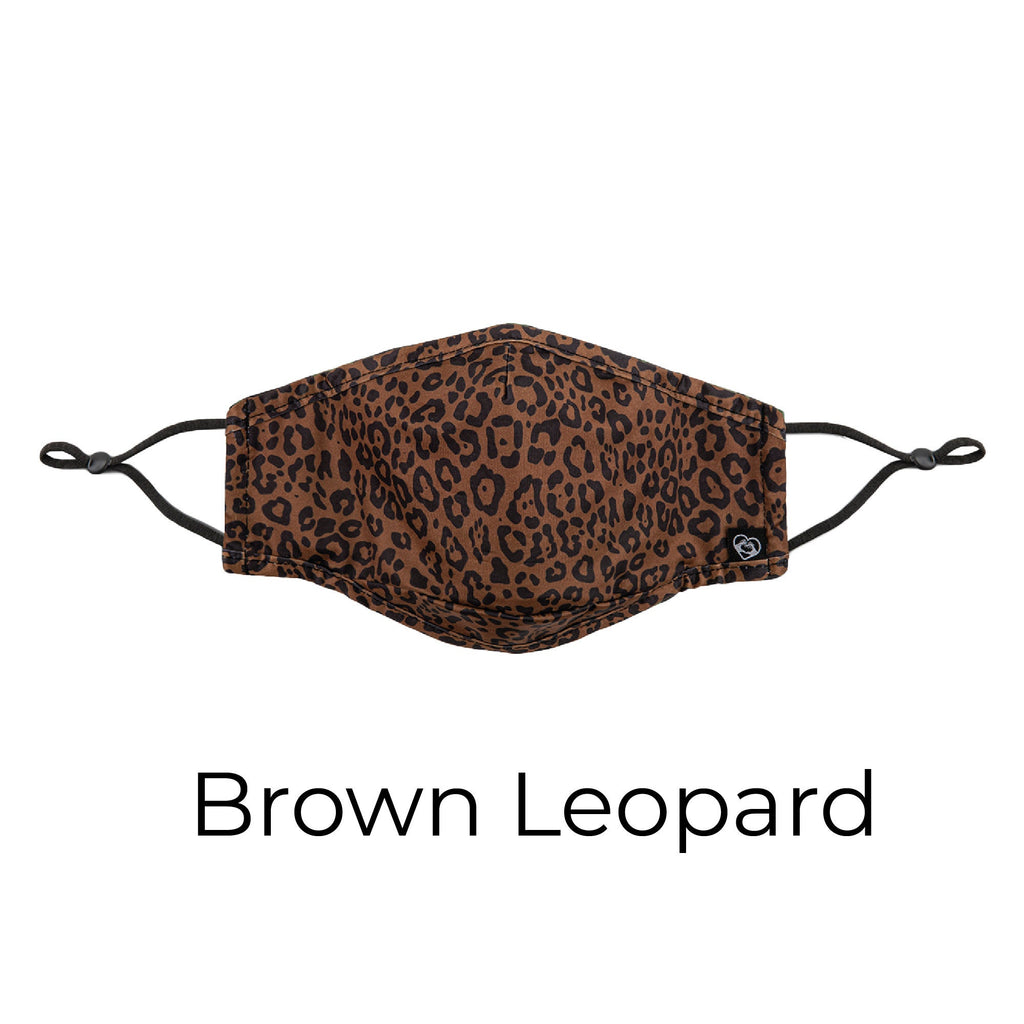 Leopard Face Mask and Adults - Adjustable, Nose Wire, Filter Pocket, Washable, Breathable FaceMask | Gift Idea - Rave Mask