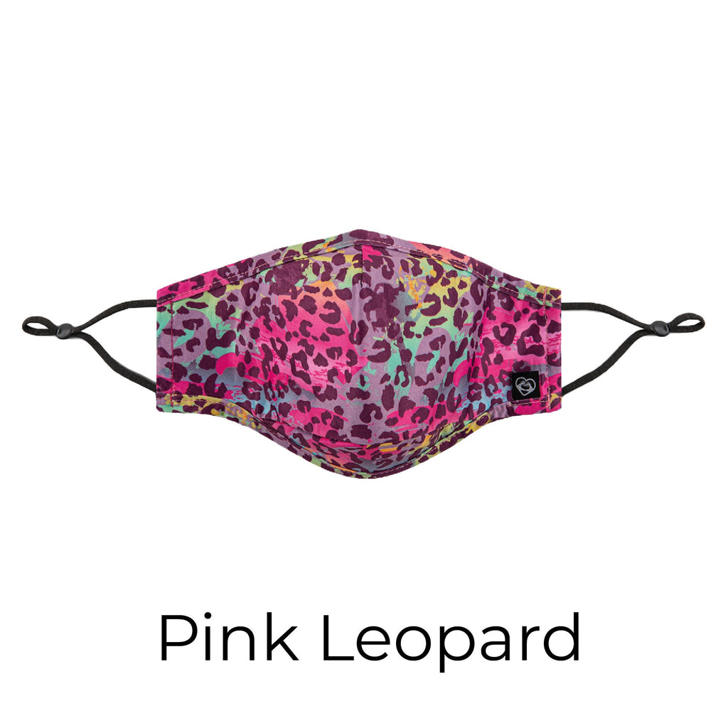 Leopard Face Mask and Adults - Adjustable, Nose Wire, Filter Pocket, Washable, Breathable FaceMask | Gift Idea - Rave Mask