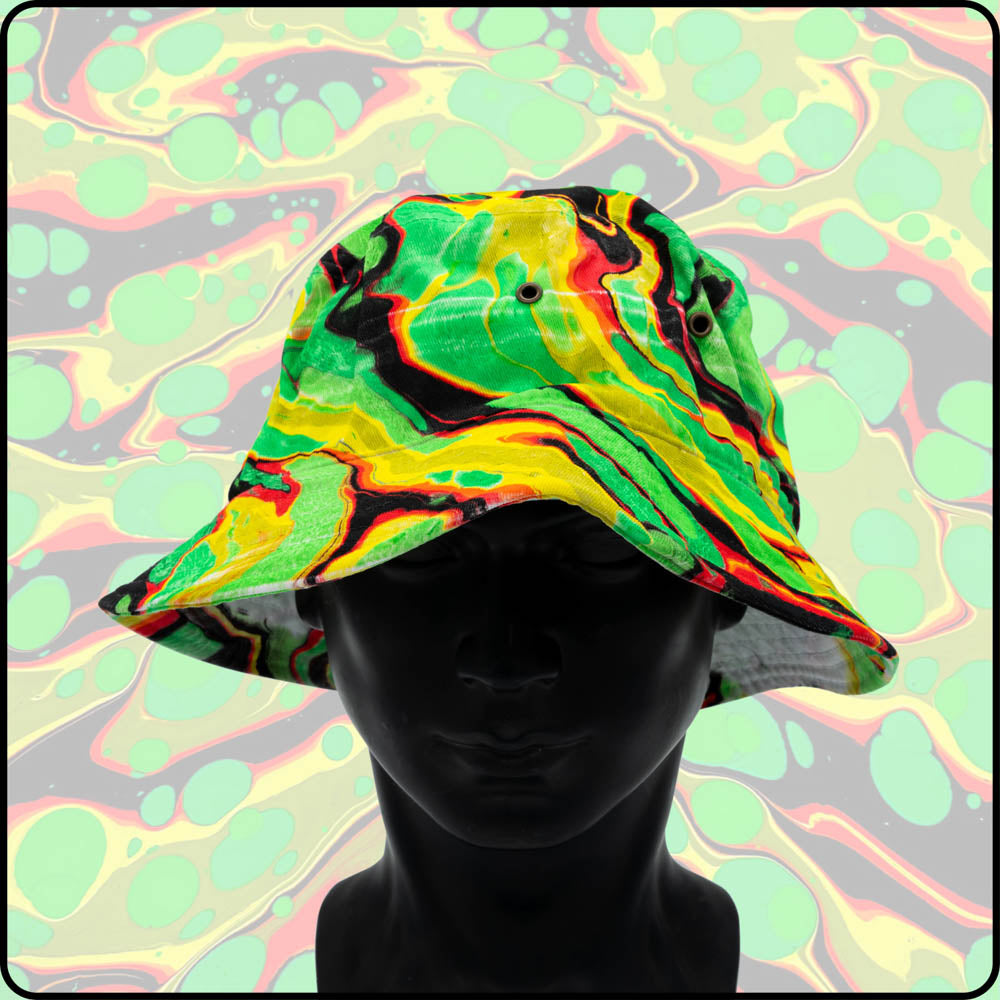 Jurassic Party RGB Hydro-Dipped Bucket Hat