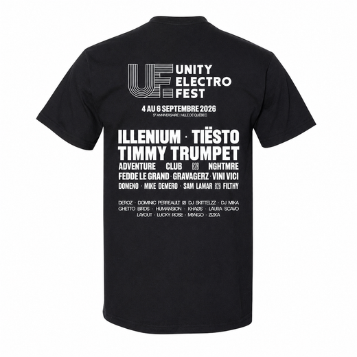 Unity Electro Fest - Official  Lineup T-Shirt