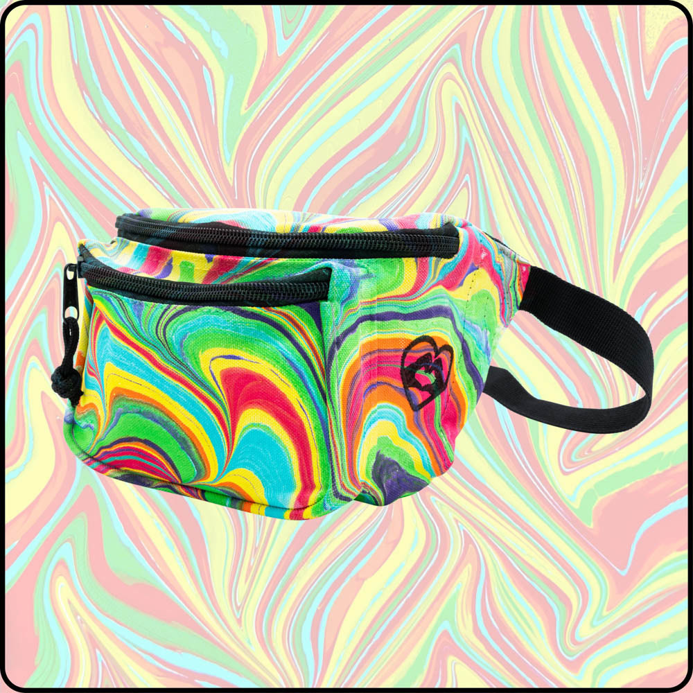 Techno Color RGB Hydro-Dipped Fanny Pack
