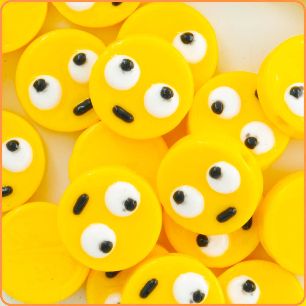 Rolling Eyes Emoji Custom Beads