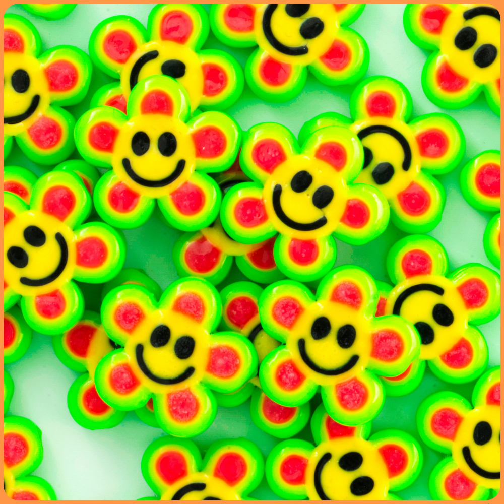 Smiley Flower Custom Beads