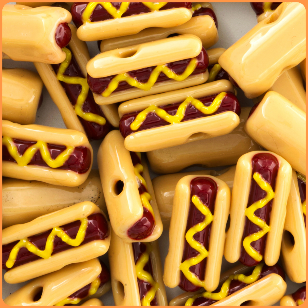 Hot Dog Custom Beads