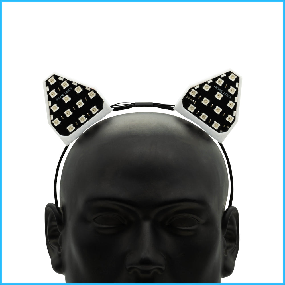 White Rim RGB LED Ears