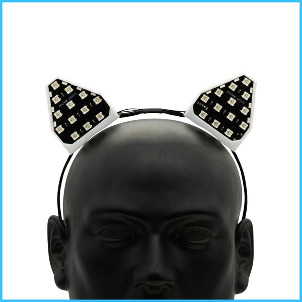 White Rim RGB LED Ears