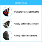 White Rim RGB LED Ears