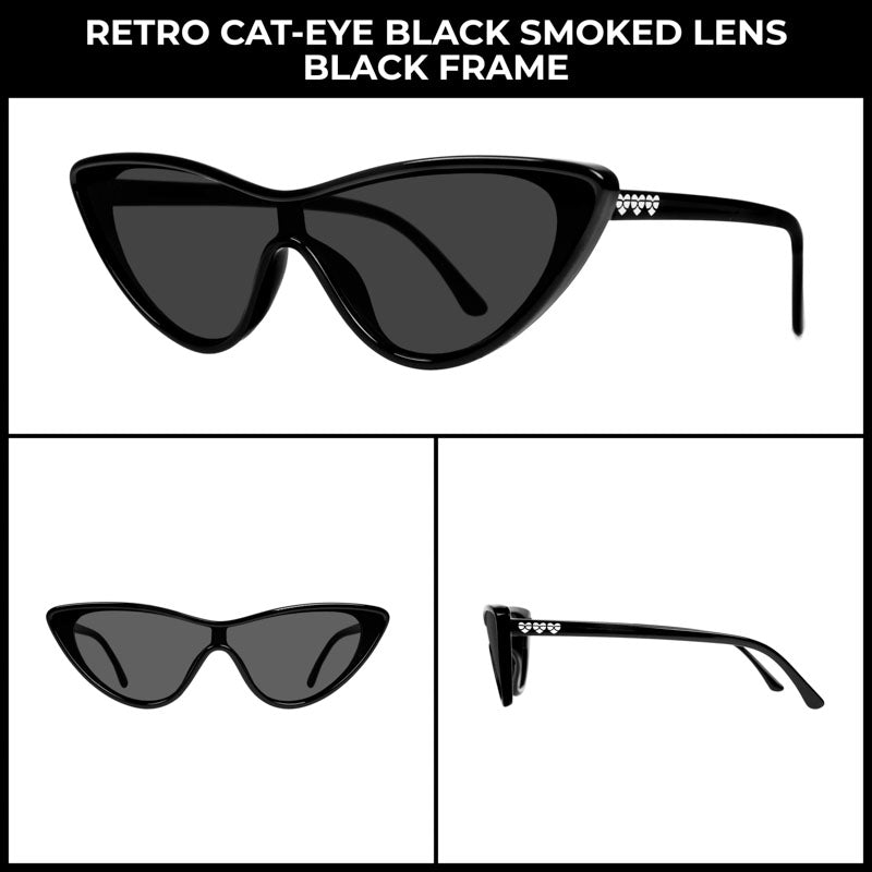 Retro Cat-Eye Sunglasses Vintage Inspired Festival Accessories