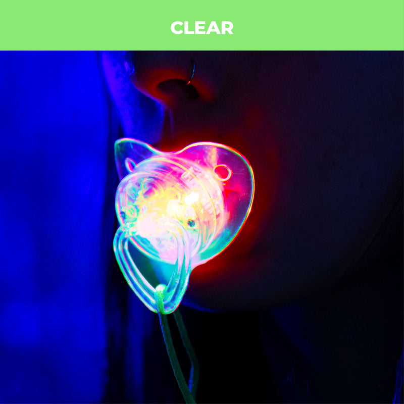 LED Pacifier Binky Necklace - Rave Essentials - for Festivals 3 / Blue