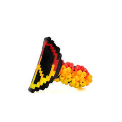 Rainbow Peace Sign Kandi Cuff Bracelet