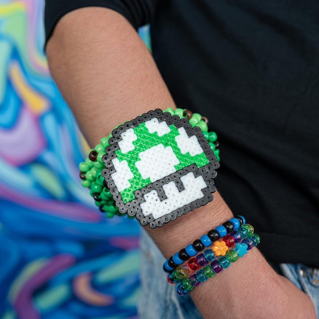 Super Mario 1up Green Kandi Cuff