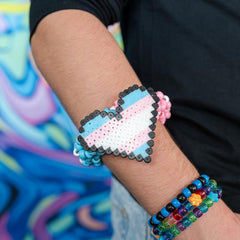 Heart Kandi Cuff Bracelet