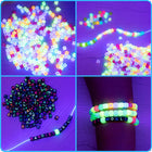 Alphabet Fluorescent Cube Beads - 7mm - 300/Pack