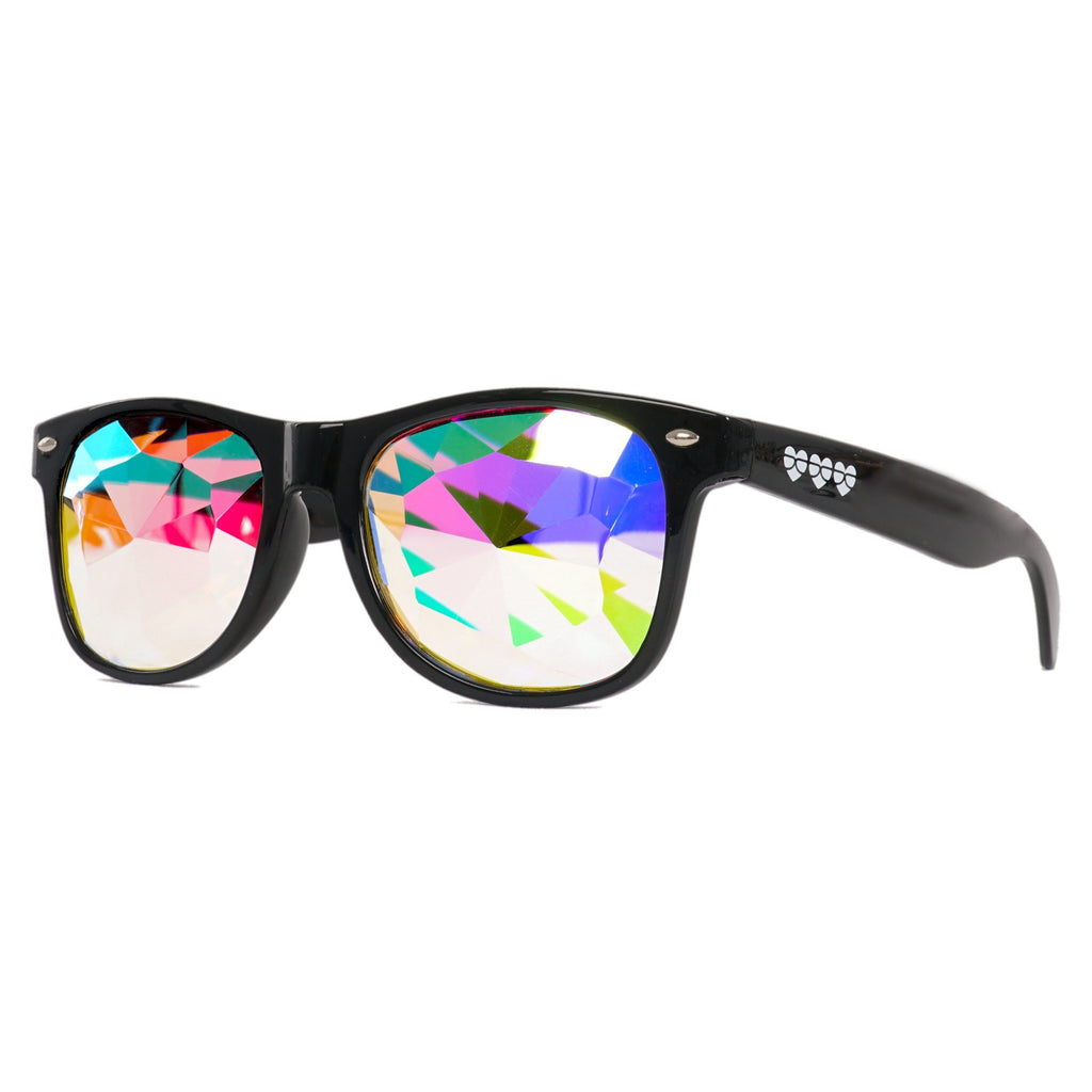 Square Kaleidoscope Glasses | Black