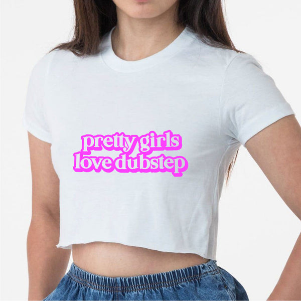 Shazam Pretty Girls Love Dubstep Crop Top