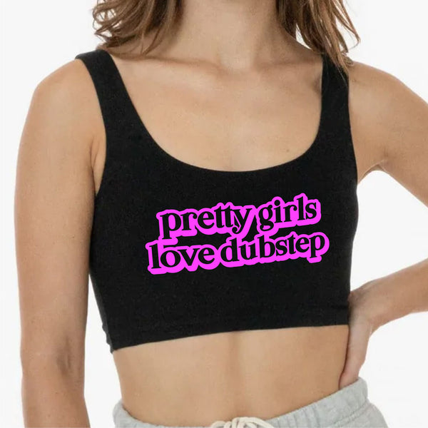 Shazam Pretty Girls Love Dubstep Sports Bra