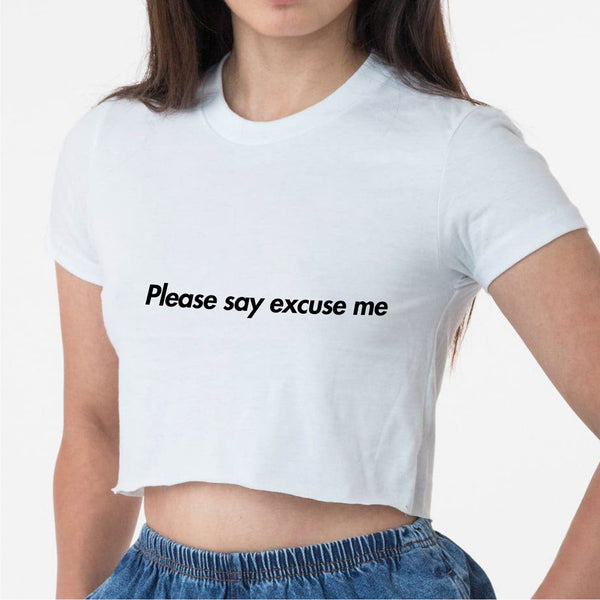 Shazam Please say excuse me Crop Top