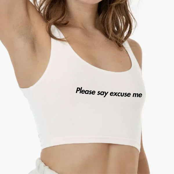 Shazam Please say excuse me Sports Bra