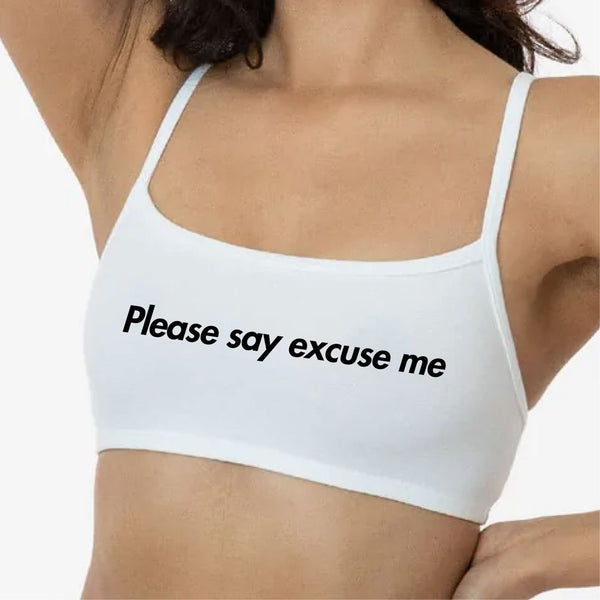 Shazam Please say excuse me Bralette