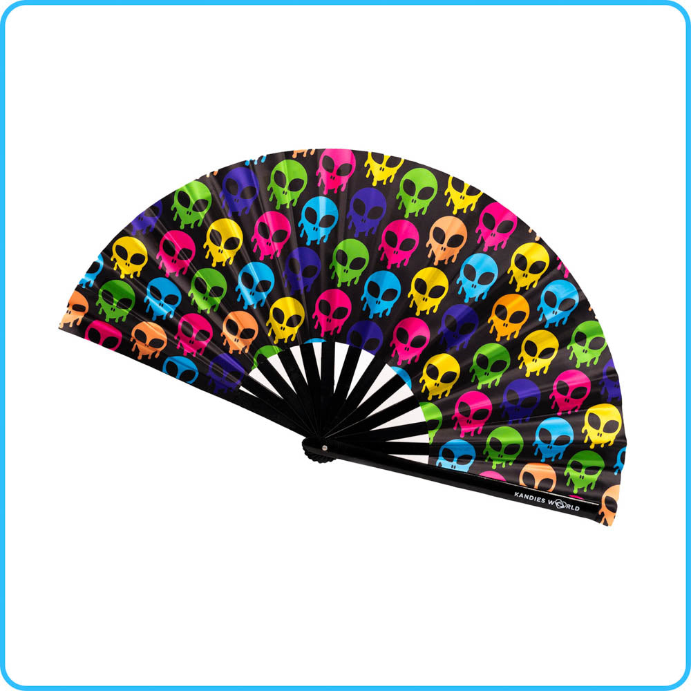 Drippy Aliens - Custom Festival Folding Hand Fan