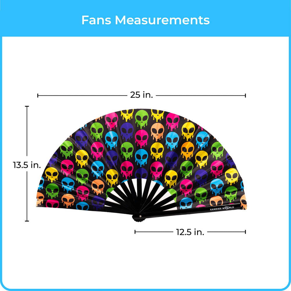 Drippy Aliens - Custom Festival Folding Hand Fan