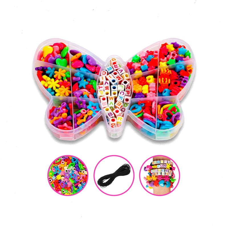 DIY Assorted Colourful Bracelet Bead Kit (400/box) for Beading, Bracelets, Necklace, Jewelry, Art & Crafts. Gift For Kids and Adults.