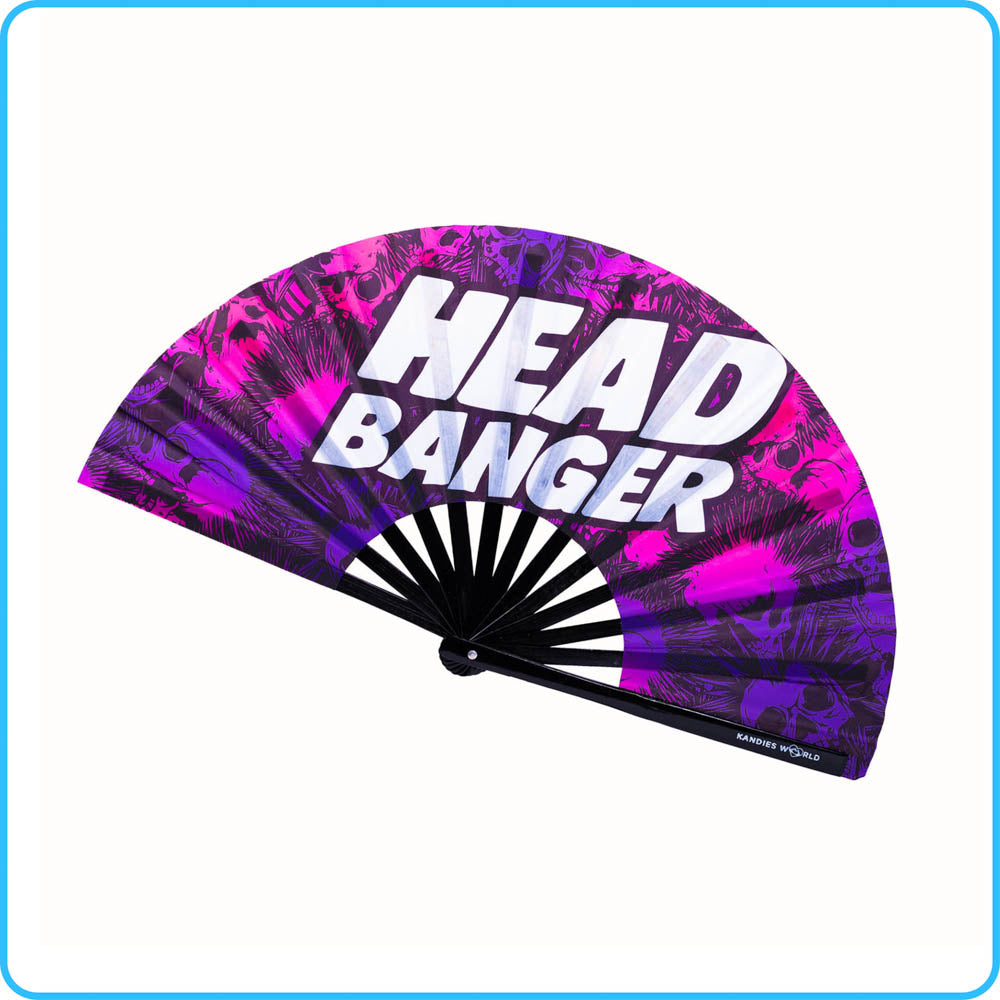 Headbanger - Custom Festival Folding Hand Fan