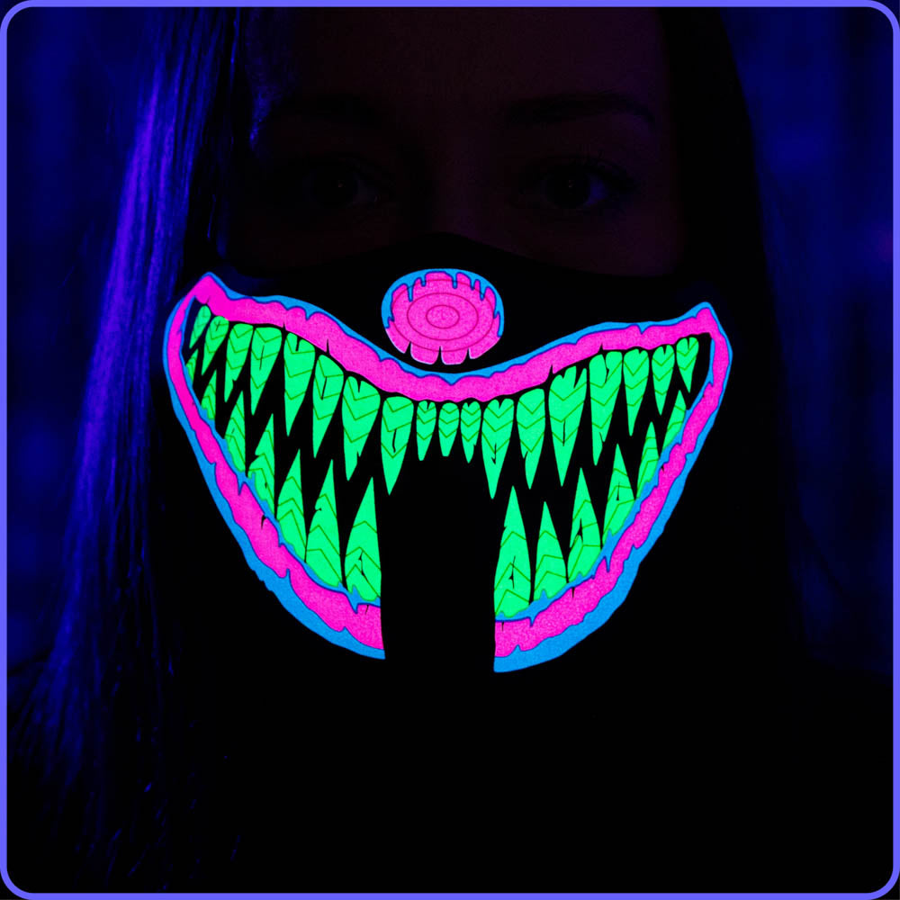 LED Sound Reactive Mask - Light-Up Mask - Rave mask - – Kandies World