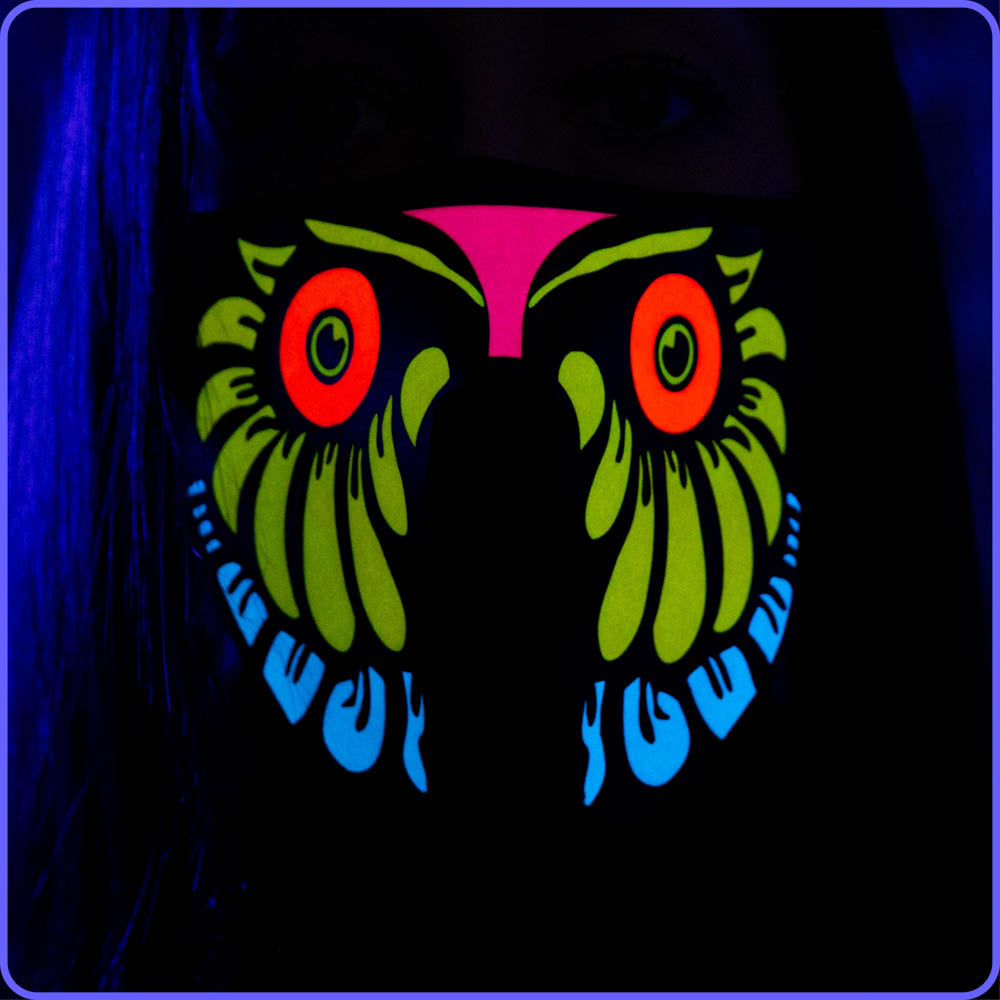 Mystical Owl LED Sound Reactive Mask
