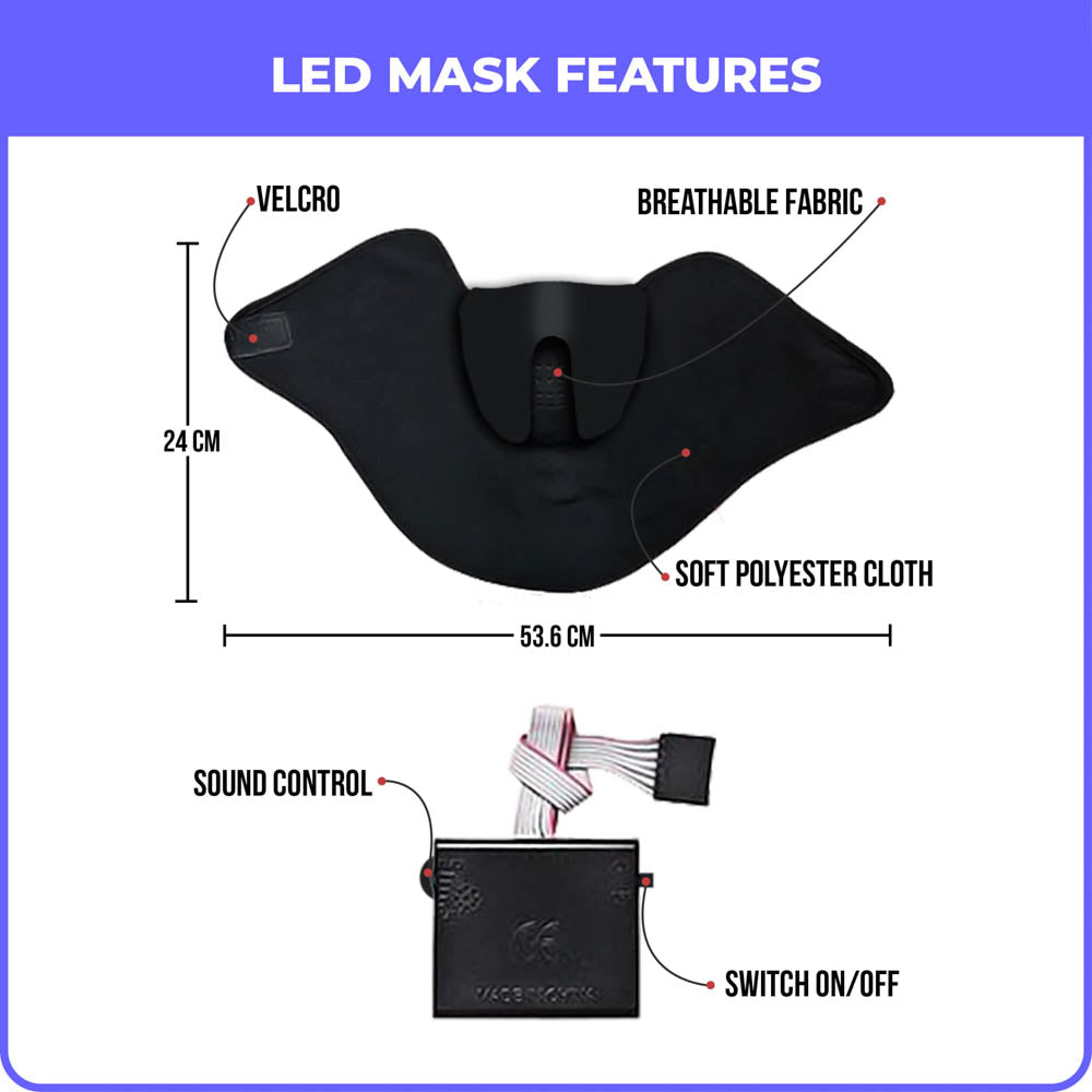 Predator LED Sound Reactive Mask
